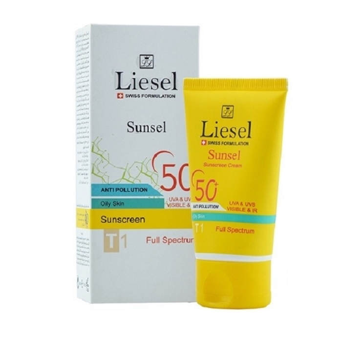 کرم ضد آفتاب SPF50 مناسب پوست چرب لایسل (رنگ شماره T1)