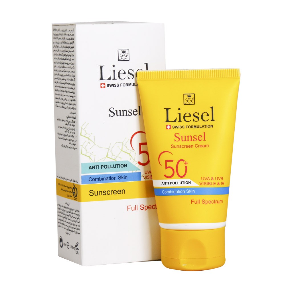 کرم ضد آفتاب SPF50 مناسب پوست مختلط و نرمال لایسل (بدون رنگ)