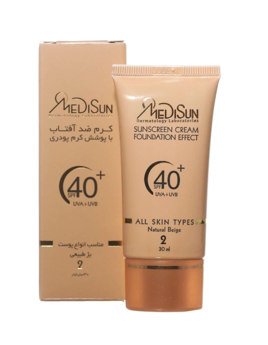 کرم ضد آفتاب SPF40 انواع پوست بژ طبیعی مدیسان